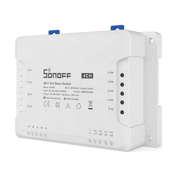 Teissuly 4CH 4 Way Mounting WiFI Wireless Smart Switch 433MHZ Remote Control
