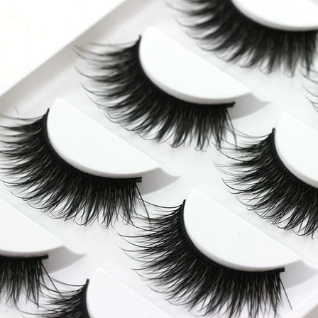 Teissuly 5 Pairs Thick False Fake Eyelashes Eye Lashes Makeup Extension