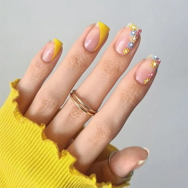 Teissuly Acrylic Fake Nails Removable Nail Daily Wear Artificial Nails Nail Art Decoration