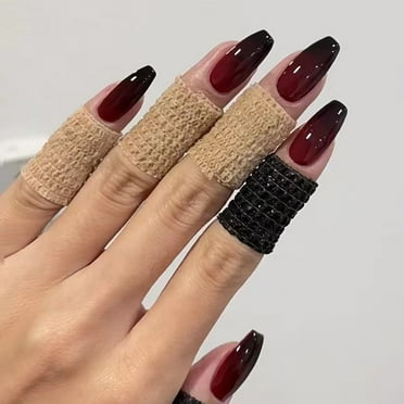 Teissuly Acrylic Fake Nails Removable Nail Pcs Daily Wear Artificial Nails Nail Art Decorations