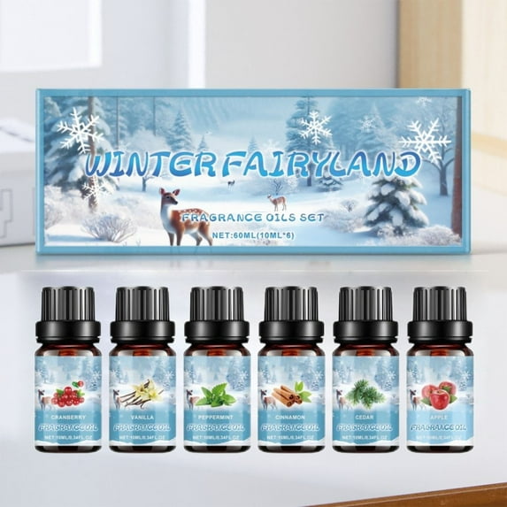 Teissuly Aromatic Journey Oil Set- 6 10ml/bottle Humidifier Companion Oil Aromatherapy Improve Quality Of Life