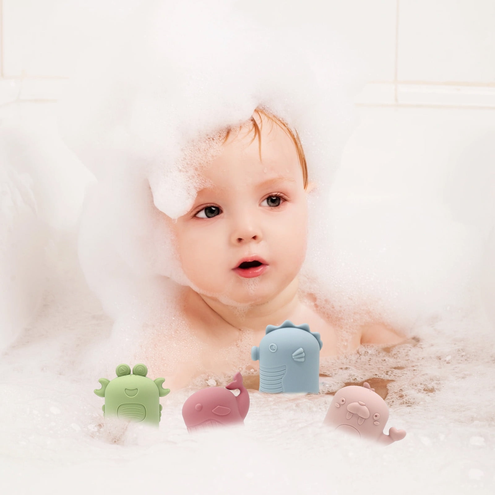 Teissuly Baby Bath Toys 4Packs Bath Toys For Kids Ages 13 Silicone Free