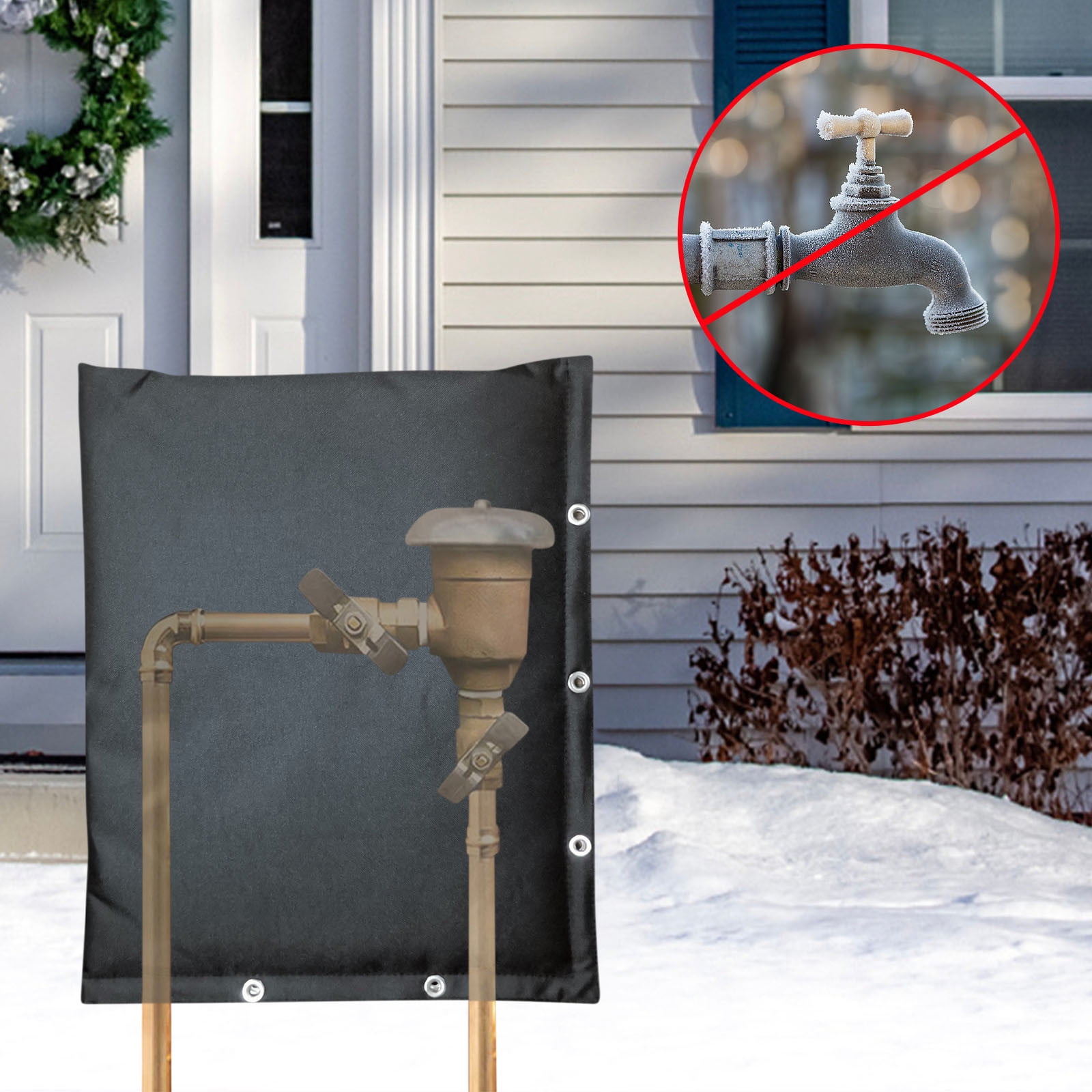 Teissuly Backflow Preventer Insulated Cover 5F Thick 6 Layer Fabric