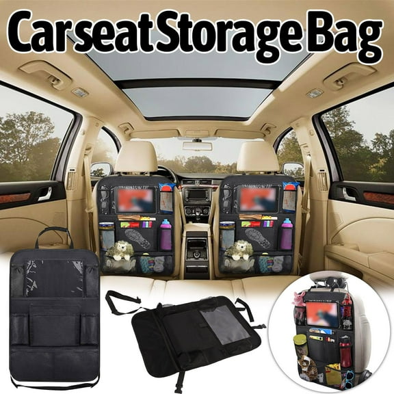 Teissuly Backseat Car Organizer Kick Mats Car Back Seat Protector With Tablet Storage