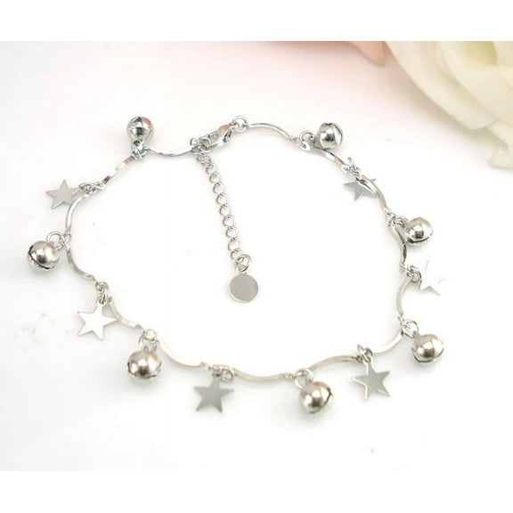 Teissuly Bell Curve Women Anklet Bracelet Barefoot Beach Foot Jewelry