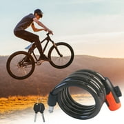Teissuly Bike Chain Lock - Bike Locks Thicker Steel Cables Anti-Theft Bicycle Chain Lock with 2 Keys Lock Chain for Bike, Motorcycle, Bicycle, Gate, Fence Black