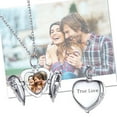 thumbnail image 1 of Teissuly Blank Heart Heat Transfer Necklace Heart Shaped Angel Photo Frame Photo Box Pendant, 1 of 9