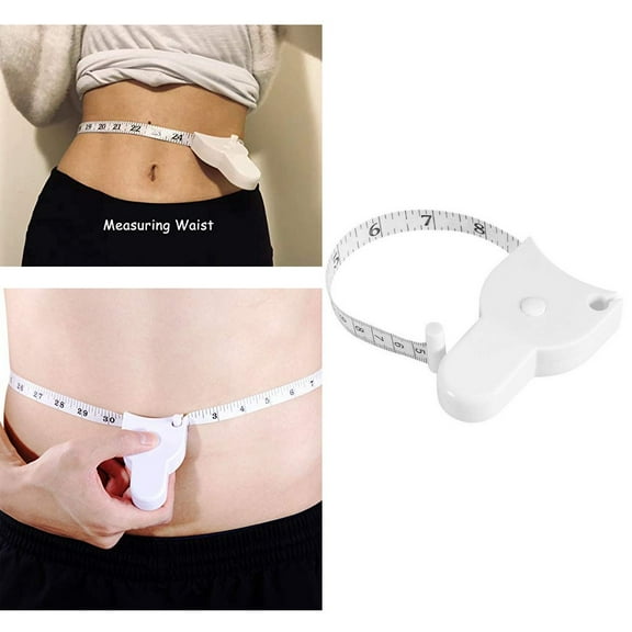 Teissuly Body Measure Tape Accurate Body Measuring Tape Automatic Telescopic Body Fat Measuring Tape with Lock Pin & Push-Button Arms Chest Thigh Waist Measure Tape for Fitness, Weight Loss