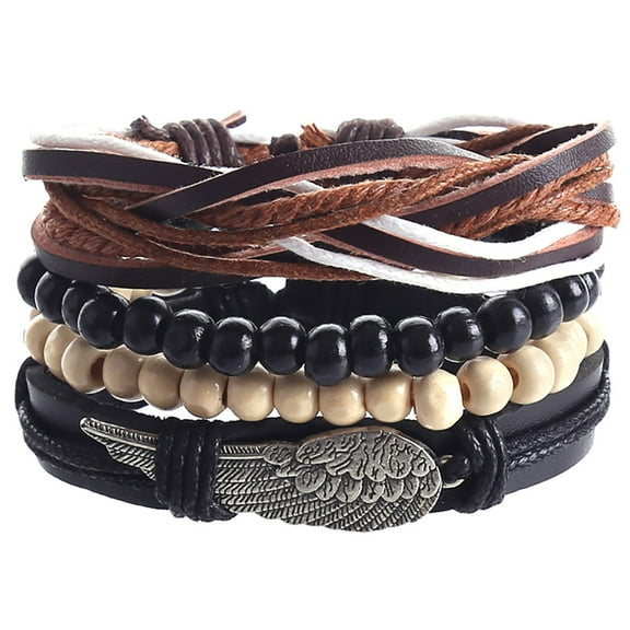 Teissuly Bracelet Vintage Multi-layer Leather Bracelet Jewelry gift fashion