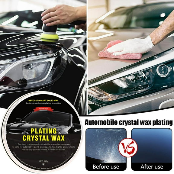 Teissuly Car Crystal Wax Black Wax Coating Waxing Polishing Cleaning Crystal Hard Wax Solid Car Wax