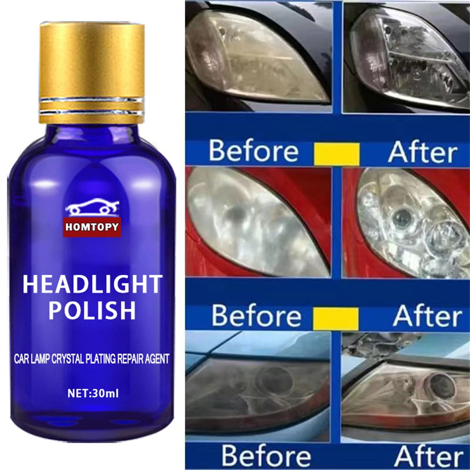 Teissuly Car Headlight Repair Agent Wipe New Headlight Restore