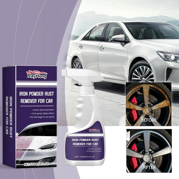 Teissuly Car Iron Powder Rust Remover Paint Decontamination Rust Removal Lasting Effective 120ml