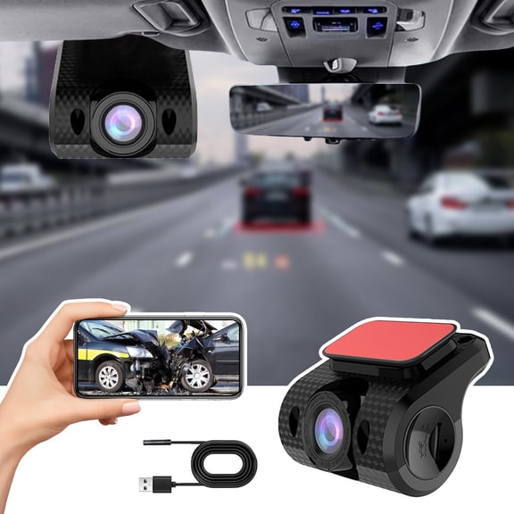 Teissuly Car Recorder Vehicle Camera Loop Video Front Start Reminder Front Distance Detection Track Offsetreminders 720p Loop Recording Shooting Angle 140