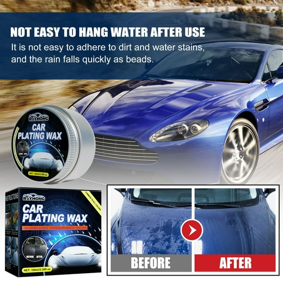Teissuly Car Wax Crystal Plating Set, Car Coating Wax Hard Glossy Carnauba Wax Coating, Car Scratches Fast Repair With Waxing Sponge And Towel