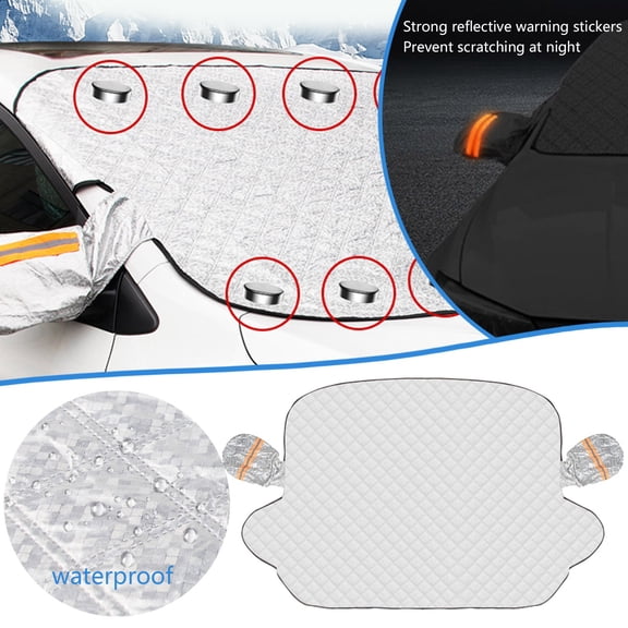 Teissuly Car Windshield Snow Cover Sun Shade Protector Thicker Snow Protection Cover