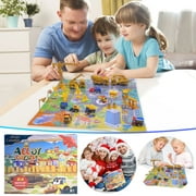 Teissuly Christmas Black X Friday Boys Advent Calendar, Cars 24 Days To Christmas Countdown Playset, Holiday Themed Cars And Accessories With Play Mat, Gifts And Toys For Kids 3 Years And Up Gift