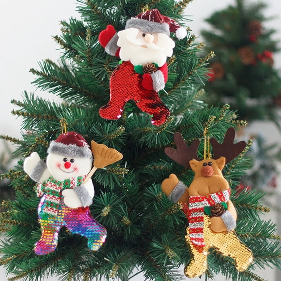 Teissuly Christmas Decorations Black X Friday 3Pcs Christmas Ornaments Home Furnishing Decoration Tree Ornaments Holiday Gifts Gift