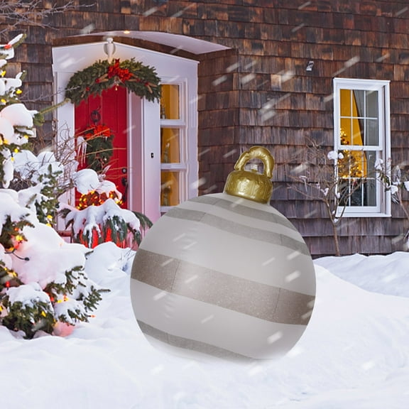Teissuly Christmas Decorations Black X Friday Outdoor Christmas Inflatable Decorated Ball Giant Christmas Inflatable Ball Christmas Tree Decorations Gift