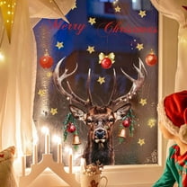 Teissuly Christmas Lights And Glass Decoration With Double-sided Visual Window Christmas Holiday Stickers