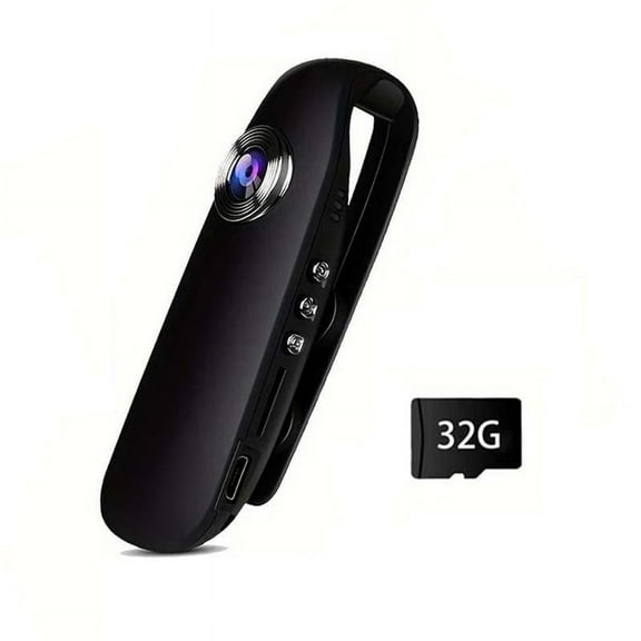Teissuly Clearance 1080 P Full HD Compact Mini CameraPortable Bike Clip Security CameraAudio RecordingSecurity Camera With 32 G Card Best Gift