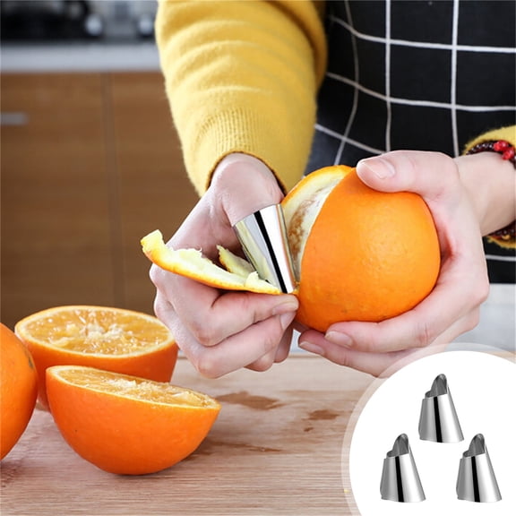 Teissuly Clearance 3PC Stainless Steel Kitchen Slicing Chef Vegetables Sliceing Vegetables Sliceing Nail Protector Finger Protector Finger Cover Best Gift
