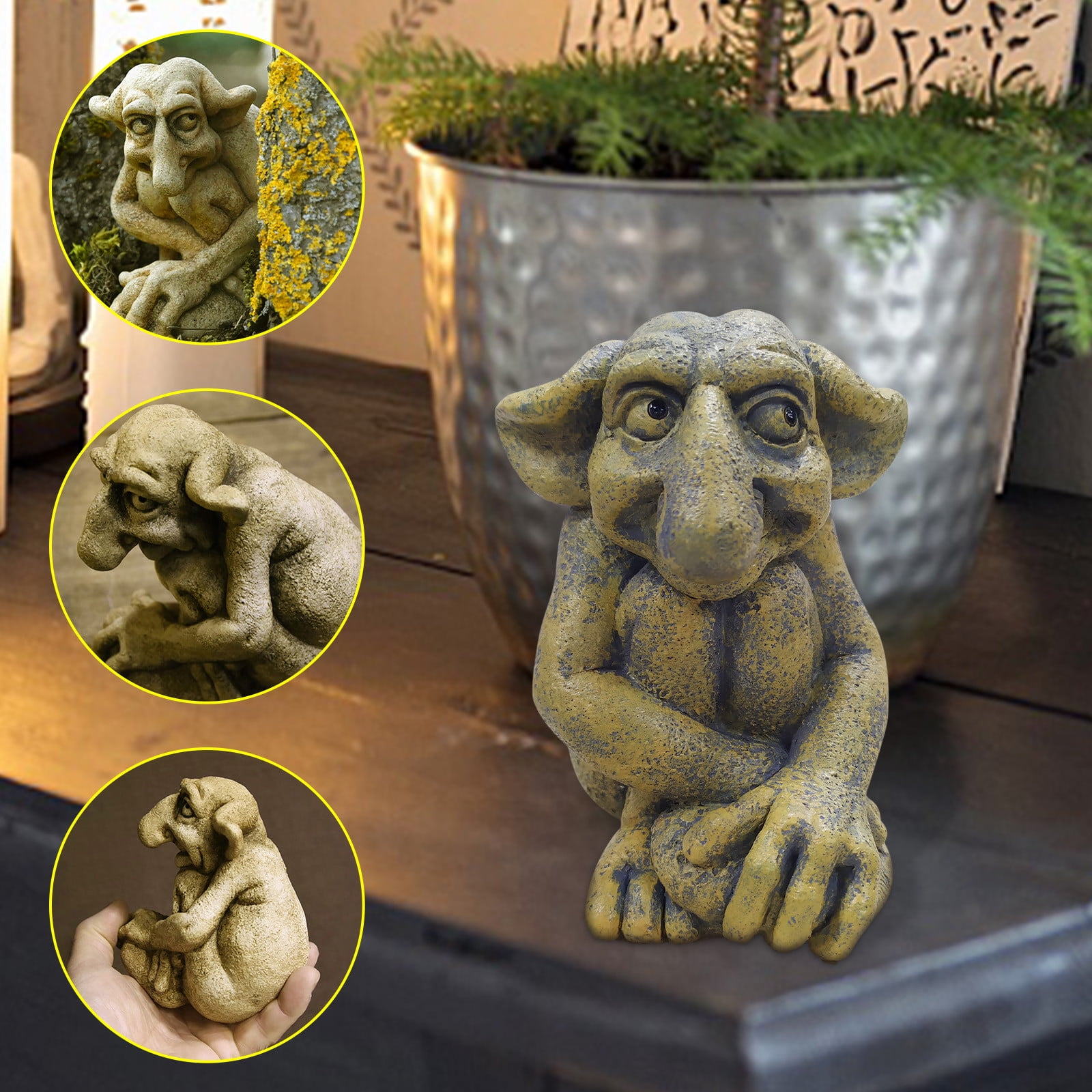 Teissuly Clearance Troll Statues Home Decor, Gargoyle Statues, Cast