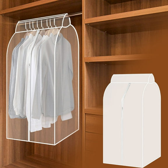 Teissuly Clearance Vertical Clothing Dusts Cover Transparent Washable Hanging Bag Best Gift