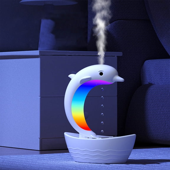 Teissuly Clearance Water Droplet Humidifier Dolphins Oppose Gravitys Humidifier And Bluetooth Speaker And Colorful Night Light Waterless Auto-Off Move For Home Office Baby Bedroom Best Gift