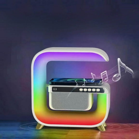 Teissuly Clearance Wireless Charger Lamp,Bluetooth Speaker Music Clock Alarm Key Best Gift