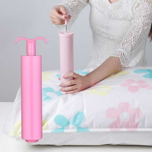 Teissuly Compact Size Manual Vacuum Bag Space Saver Saving Seal Compressed Storage Bag Pump Compact Hand Air Vacuum Pump