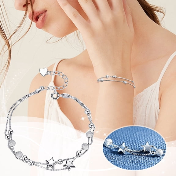 Teissuly Cute Beads Heart Bracelet Boho Adjust Bracelet For Women Teen Girls
