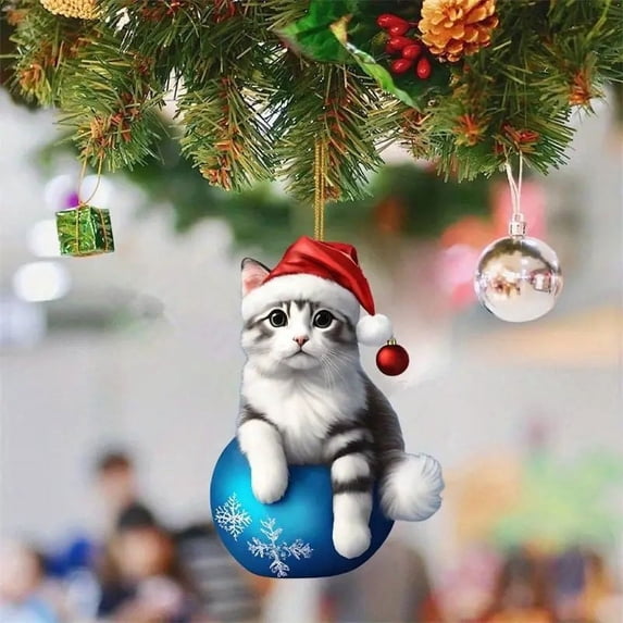 Teissuly Cute Cats Christmas Decoration Home Decoration Car Pendant Christmas Cats Pendant