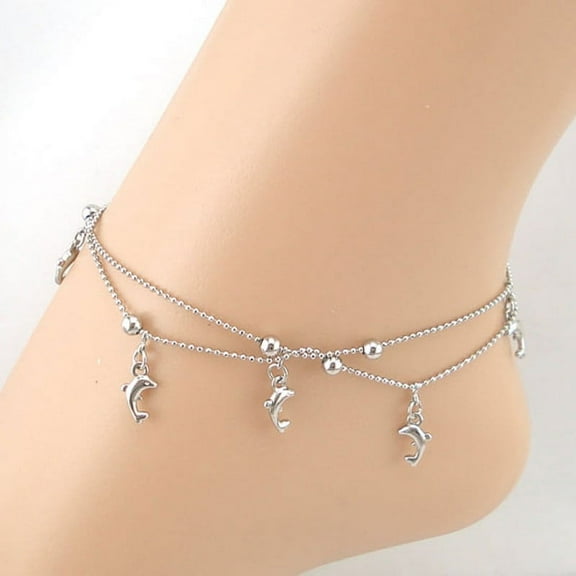 Teissuly Dolphin Fish Women Chain Anklet Bracelet Beach Foot Jewelry