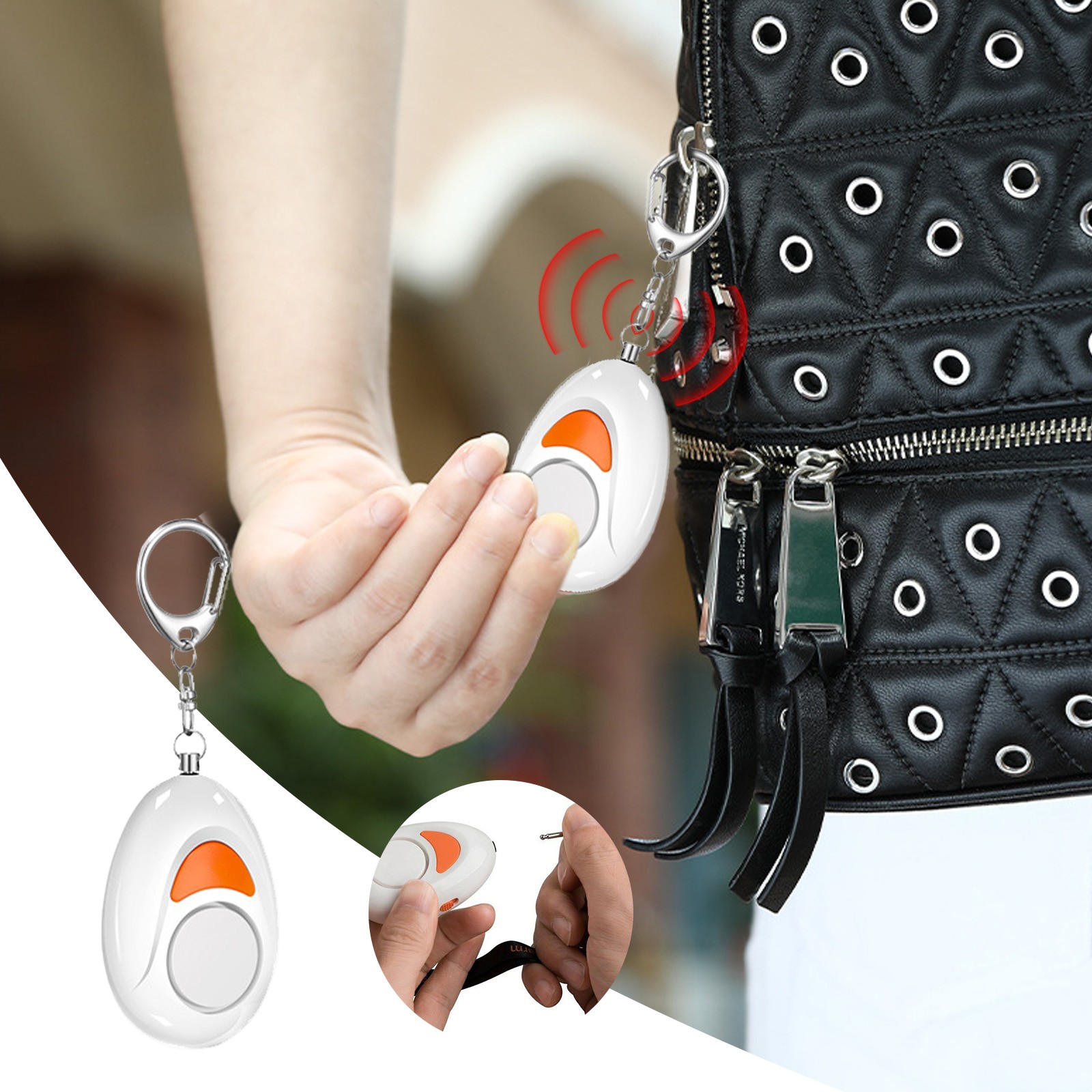 Teissuly Doorknob Sensing LED Home Hotel Alarm For Women Going Out