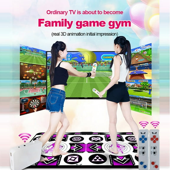 Teissuly Double user Dance Mats Non-Slip Dance Step Pads Sense Game English for PC TV