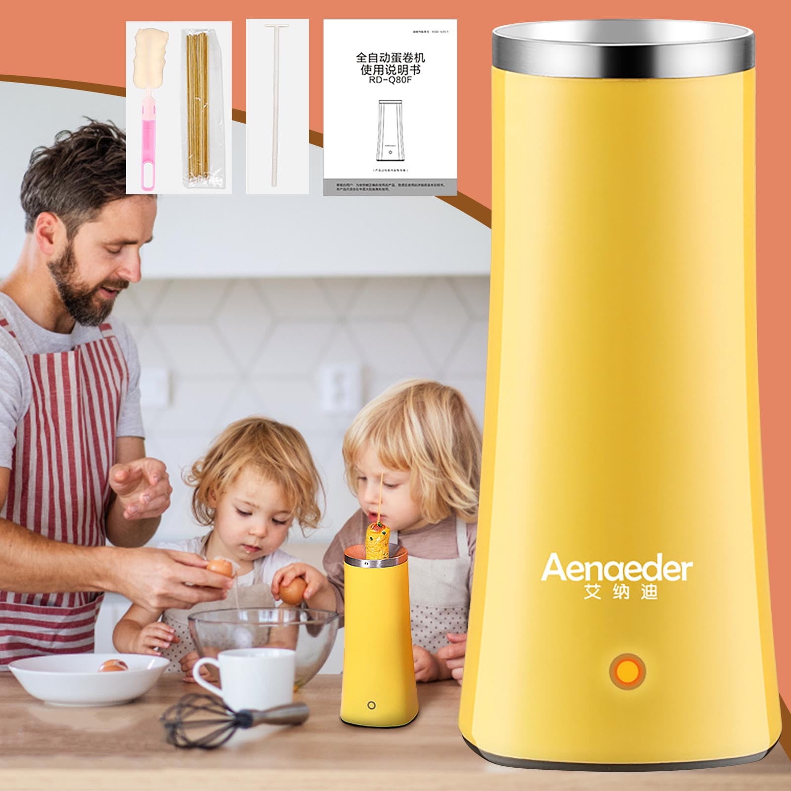 Teissuly Egg Hot Dog Maker Electric Egg Roll Maker Automatic Egg Roller ...