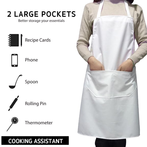 Teissuly Extra Large Apron for Men Adjustable Bib Apron with pocket Cooking Kichen Apron for Women Chef Water & Oil Resistant