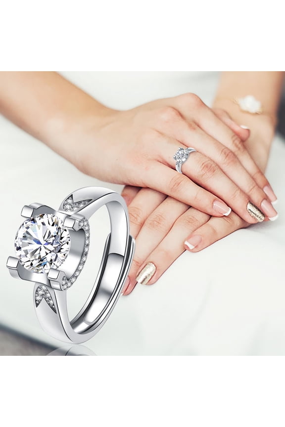 Fashion Cool And Mysterious Cubic-Zirconia Outer Band Spins Wonderful Gift