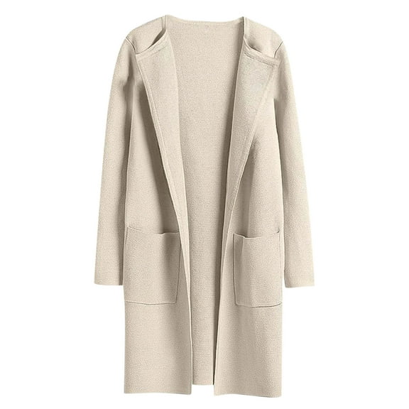 Teissuly Fashion Women Casual Pockets Printed Long Sleeve Tops Jacket Plaid Coat