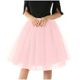 thumbnail image 1 of Teissuly Fashion Women's Large Gauze Pleated Half Skirt Gauze Skirt Puffy Skirt, 1 of 4