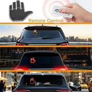 Teissuly Finger Gesture Light with Remote, Finger Light LED Car Back Window Sign Hand Funny Car Truck Car Accessories Gifts for Men Women