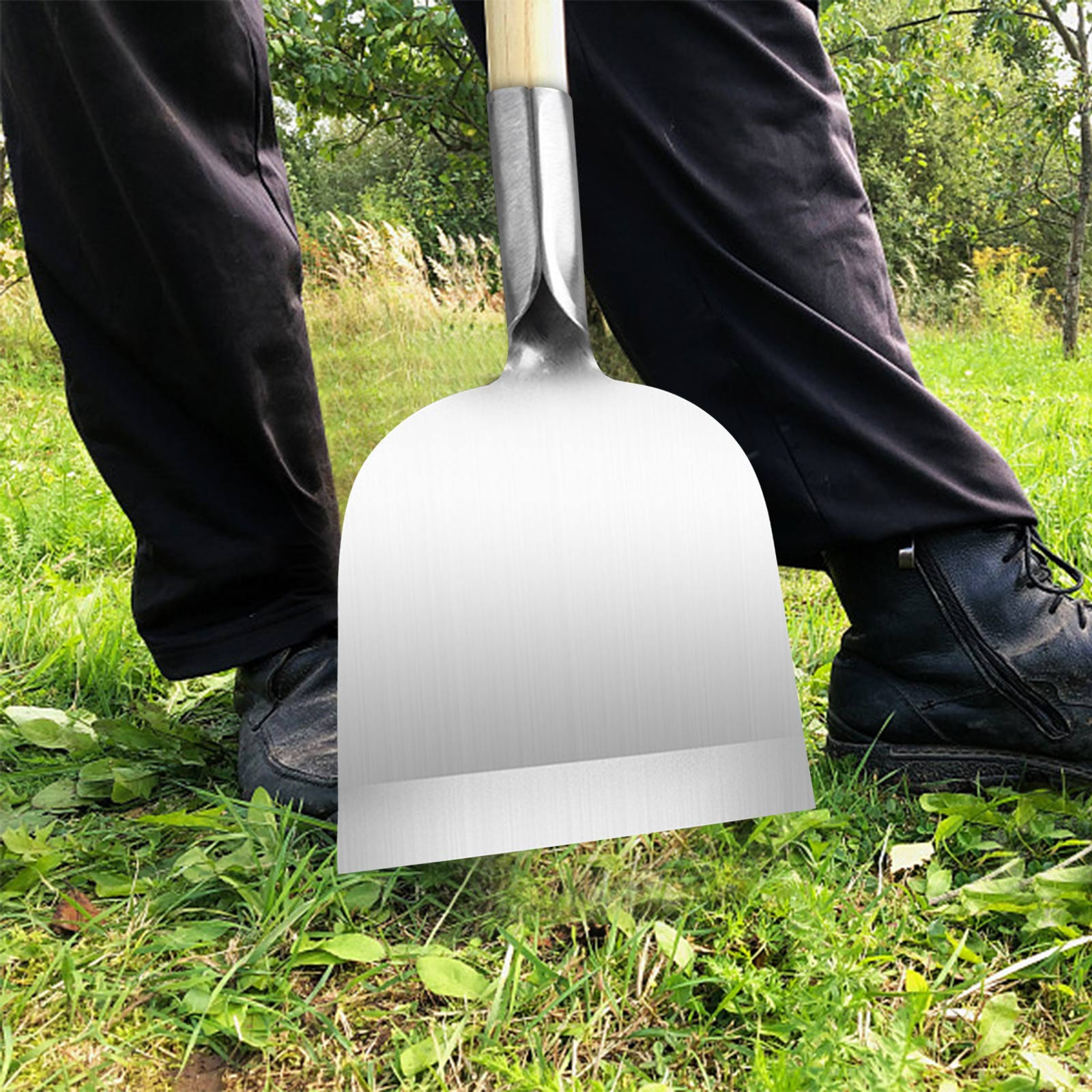 Teissuly Flat Shovel for Landscaping, Upgrate Outdoor Garden Cleaning