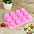 thumbnail image 1 of Teissuly Food Grade Silicone Flowers Molds, Baking Pan with Flowers and Heart Shape Non-Stick 1-Pack Silicone Molds for Chocolate, Candy, Jelly, Ice Cube, Muffin (Pink), 1 of 4