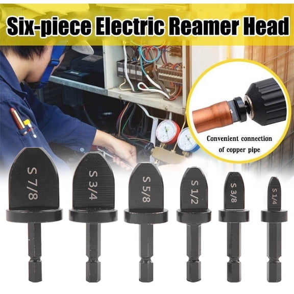 Teissuly For Hard And Soft Copper Tubing Tool Bit Set 1/4” 3/8” 1/2” 5/8” 3/4” 7/8 Bits