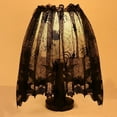 thumbnail image 1 of Teissuly Gothic Black Lace BAT SPIDER LAMP SHADE COVER Topper Valance Curtain Decoration, 1 of 1