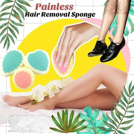 Teissuly Hair Removal Sponge Arm Skin Leg Body Exfoliator Pad