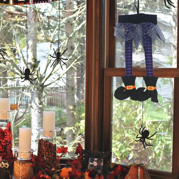Teissuly Halloween Witch Legs Witch Legs Holiday Window Door Room Ornament