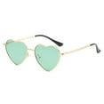 thumbnail image 1 of Teissuly Heart Shaped Sunglasses, Transparent Candy Color Frameless Heart Glasses For Party Favors, 1 of 2