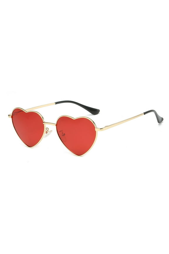 Heart Shaped Sunglasses, Transparent Candy Color Frameless Heart Glasses For Party Favors