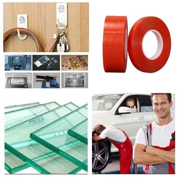 Teissuly High Temp Tape, Double Sided Silicone Adhesive Tape, Double Sided Polyimide Tape for 3D Printing,Electric Task,Soldering, Insulating Circuit Boards